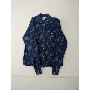 Sharon Young Sportswear Denim Jacket Size 6 Cotton Blend USA Blue